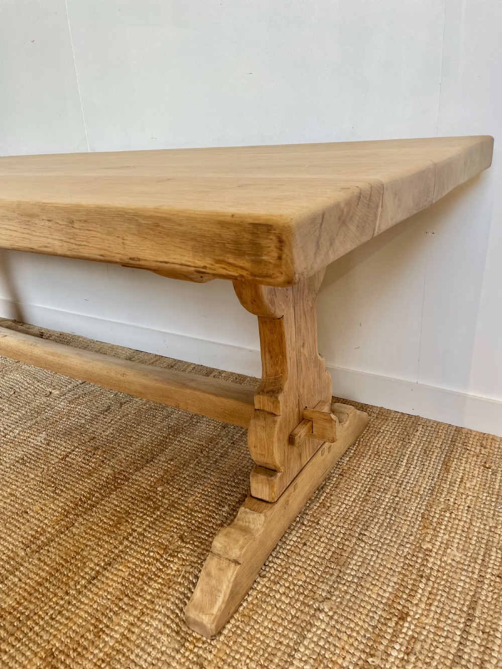 Scrubbed oak refectory table / farmhouse table  View VI