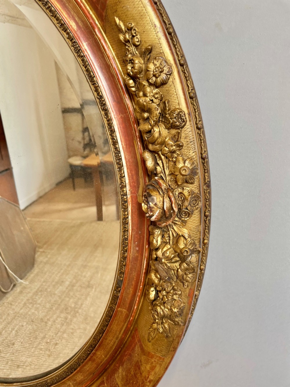 Napoleon III oval gilt mirror  View V