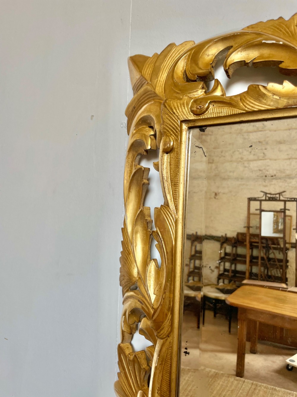 Carved gilt wood mirror  View V