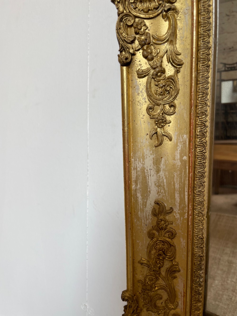 19th century gilt mirror  View V
