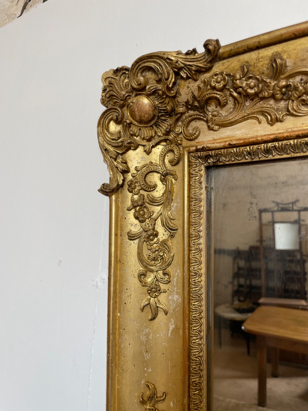 19th century gilt mirror  View X