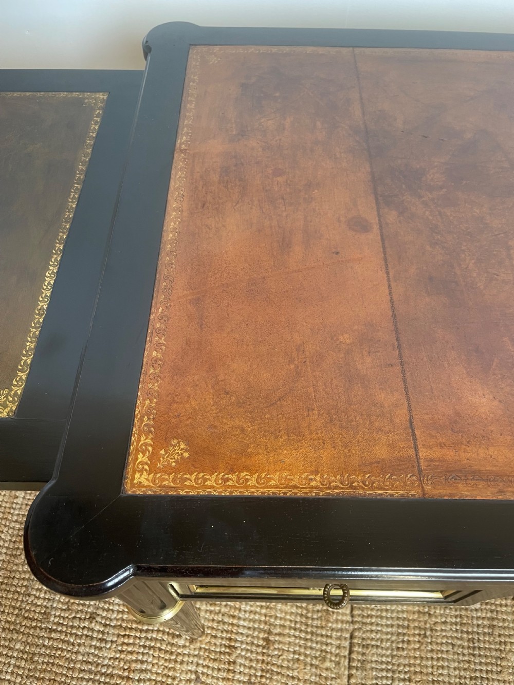 Louis XVI style ebonised writing desk  View VIII