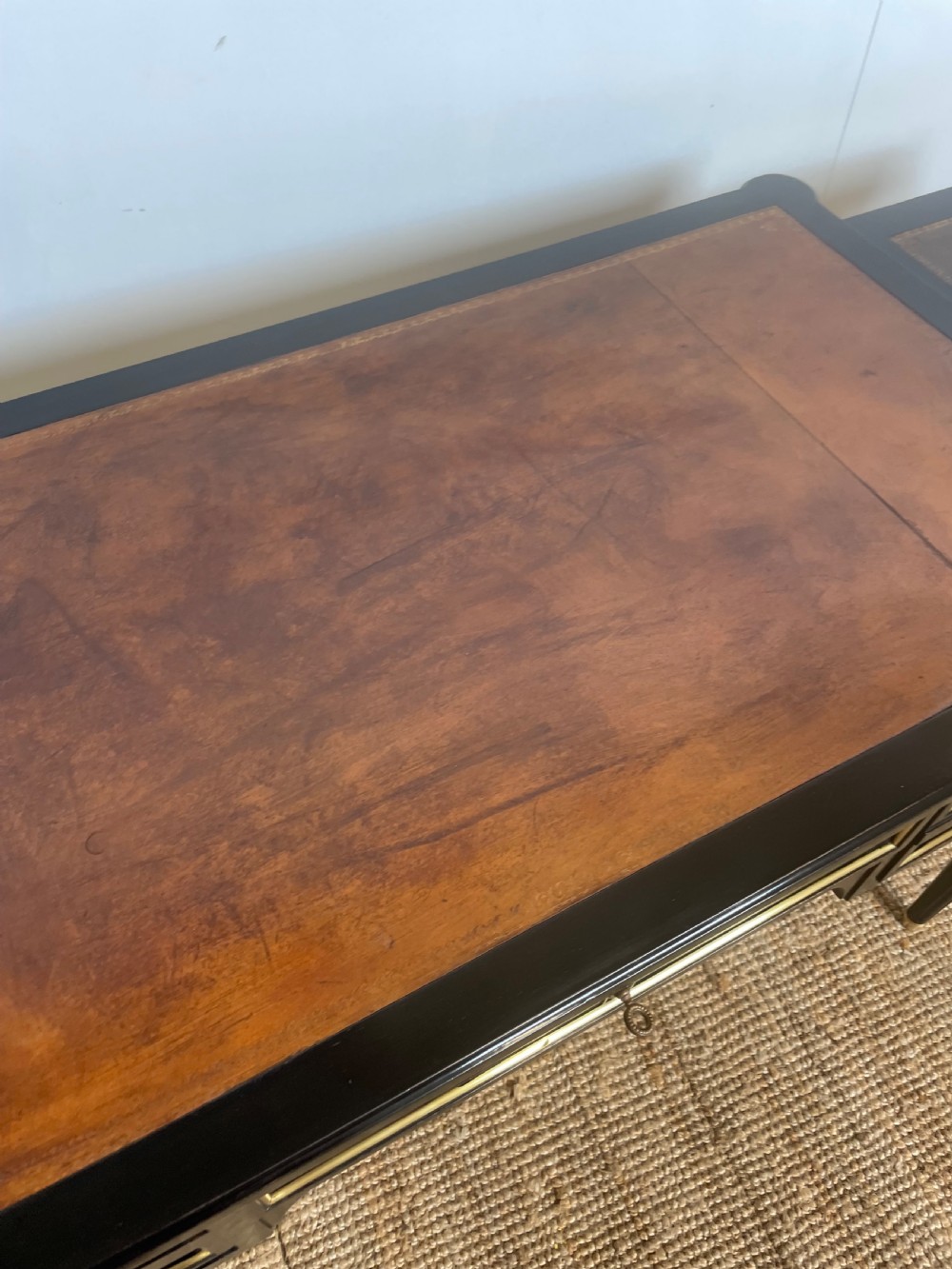 Louis XVI style ebonised writing desk  View IX