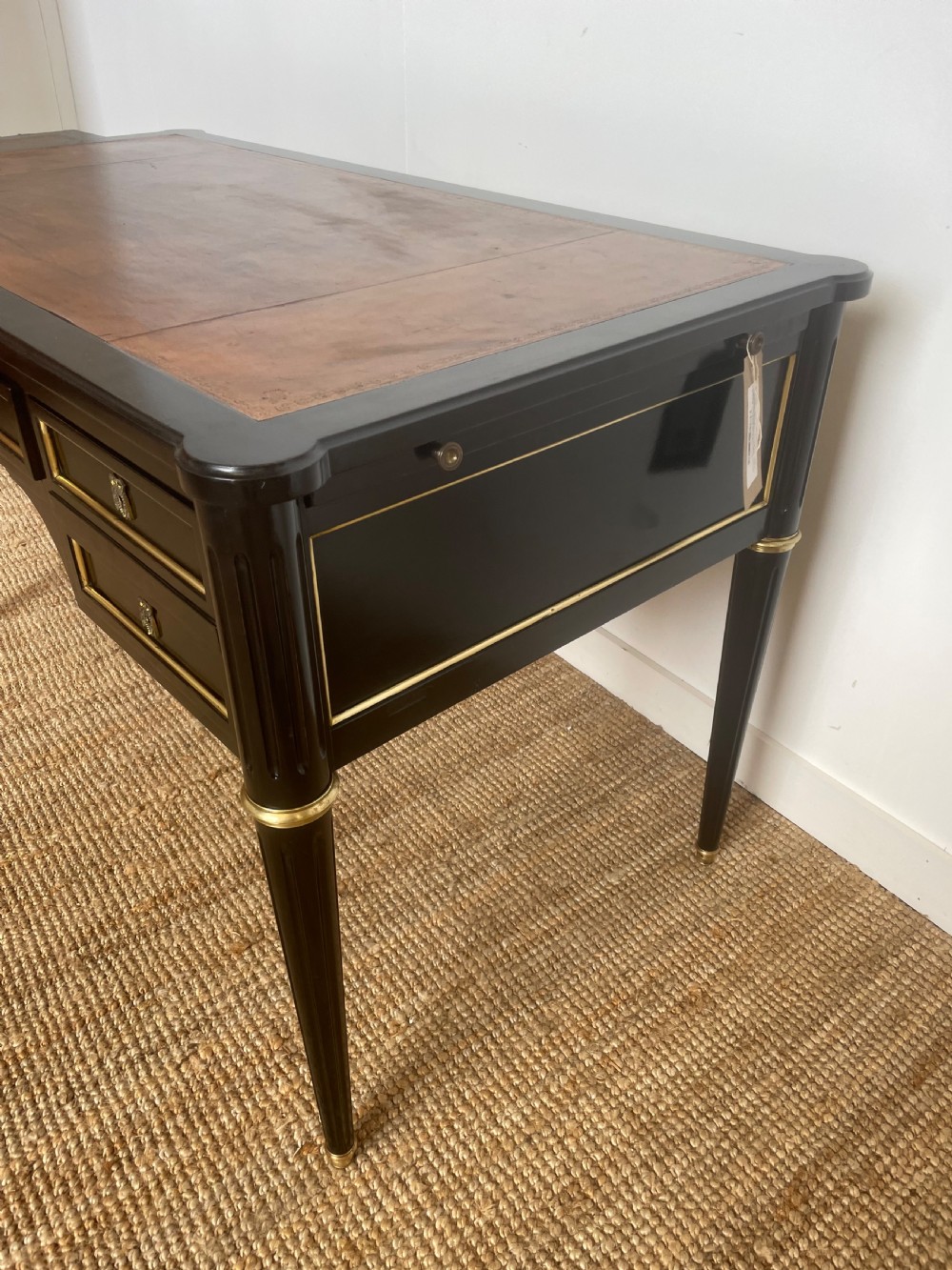Louis XVI style ebonised writing desk  View XI