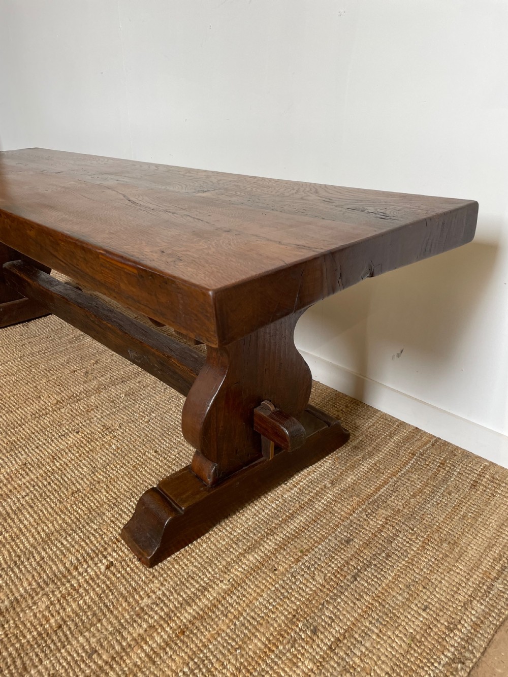 Oak refectory table  View X