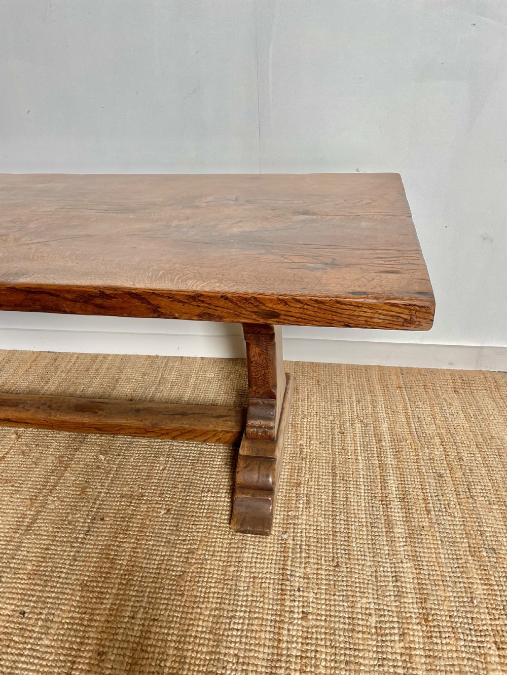 Antique oak refectory table 2.2 meters  View II