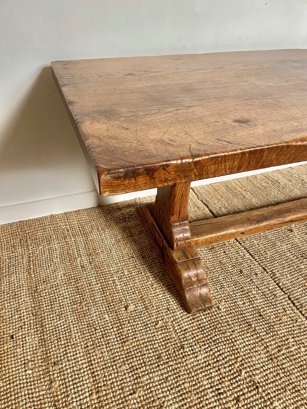 Antique oak refectory table 2.2 meters  View V