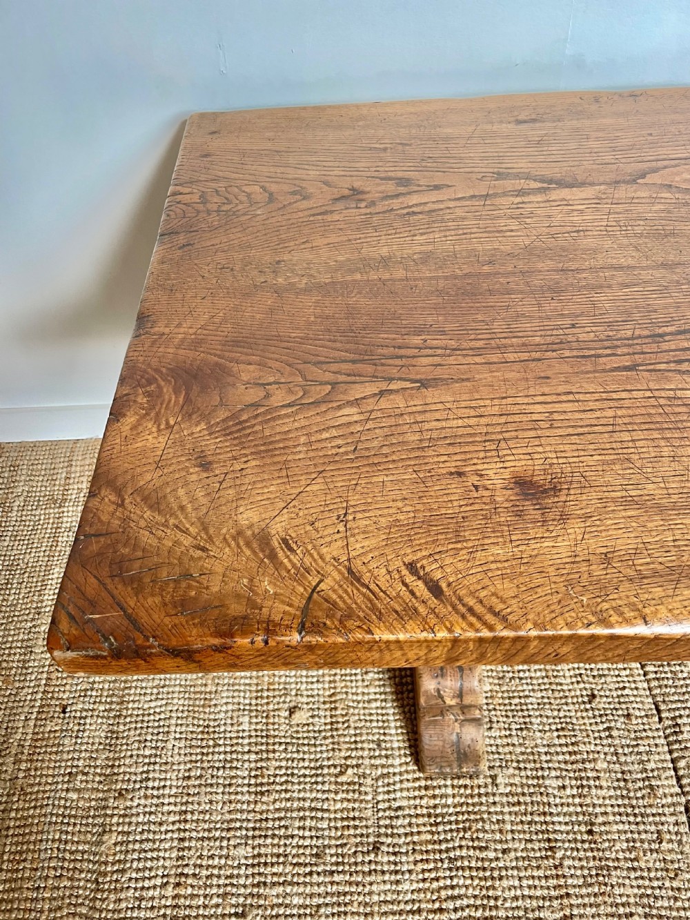Antique oak refectory table 2.2 meters  View VI