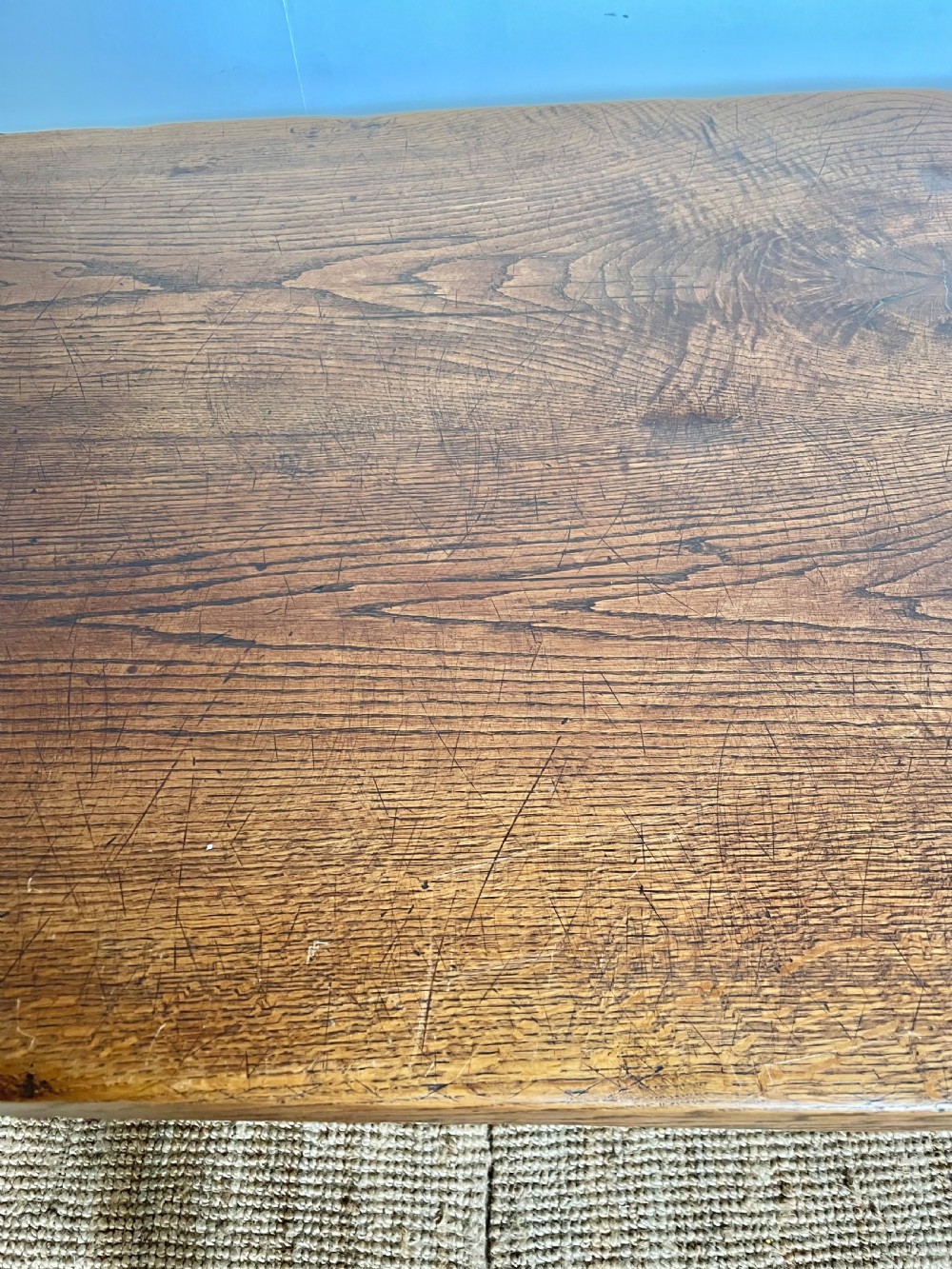Antique oak refectory table 2.2 meters  View VII