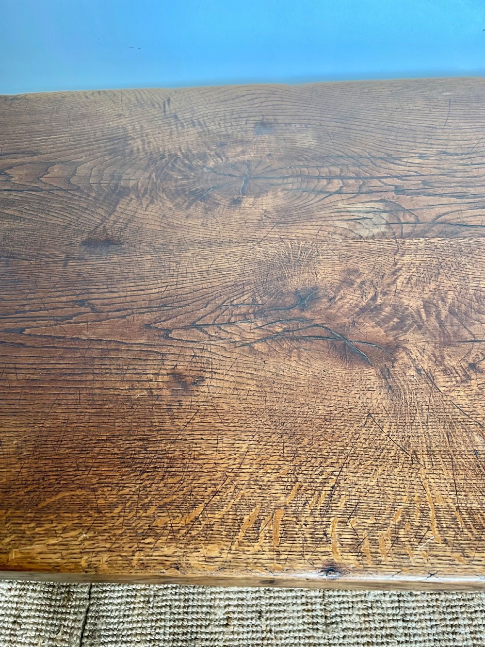 Antique oak refectory table 2.2 meters  View VIII