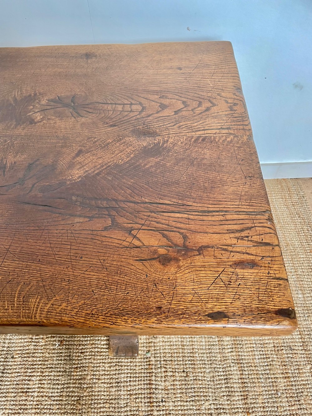 Antique oak refectory table 2.2 meters  View X