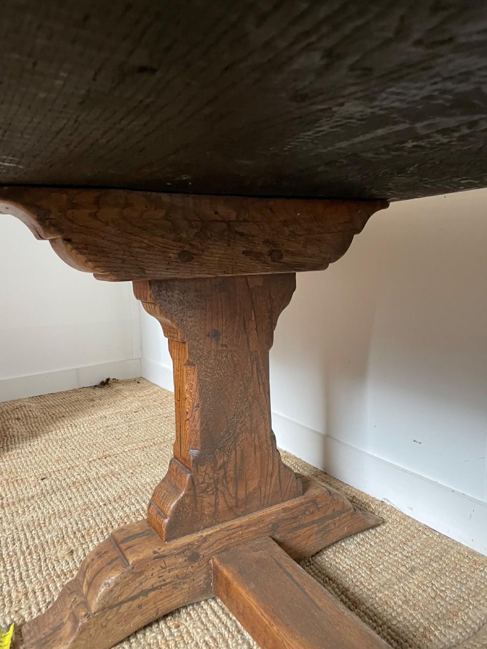 Antique oak refectory table 2.2 meters  View XI