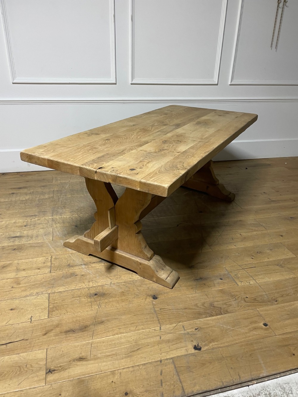 

Scrubbed oak refectory table  View IV