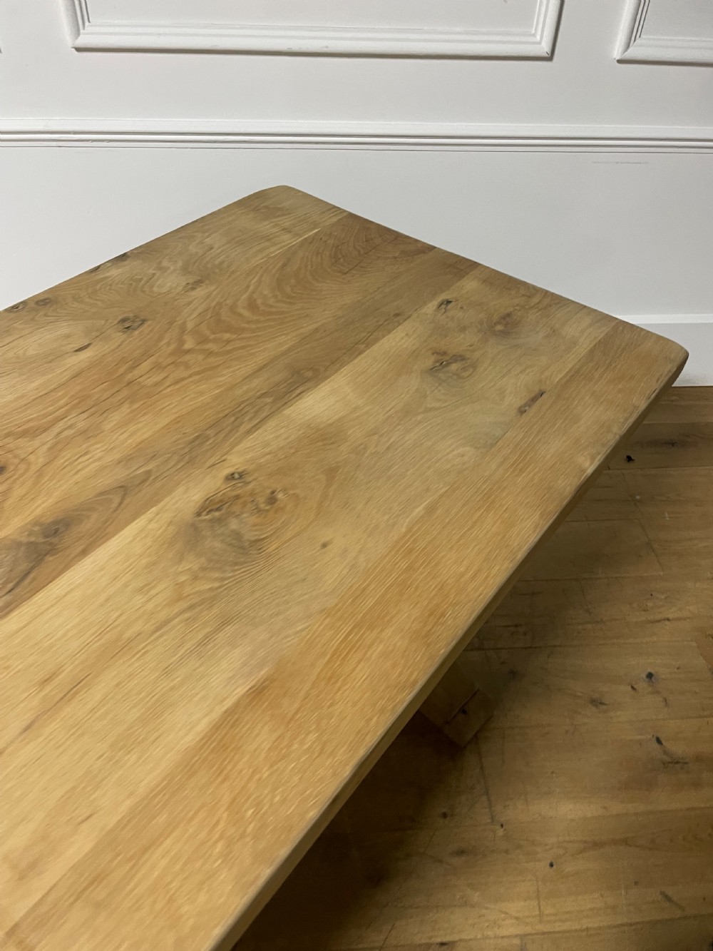 

Scrubbed oak refectory table  View X