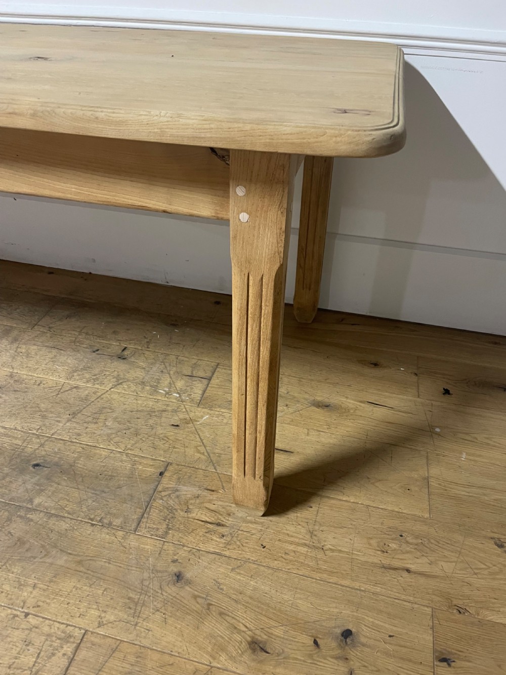 Scrubbed elm farmhouse table  View III