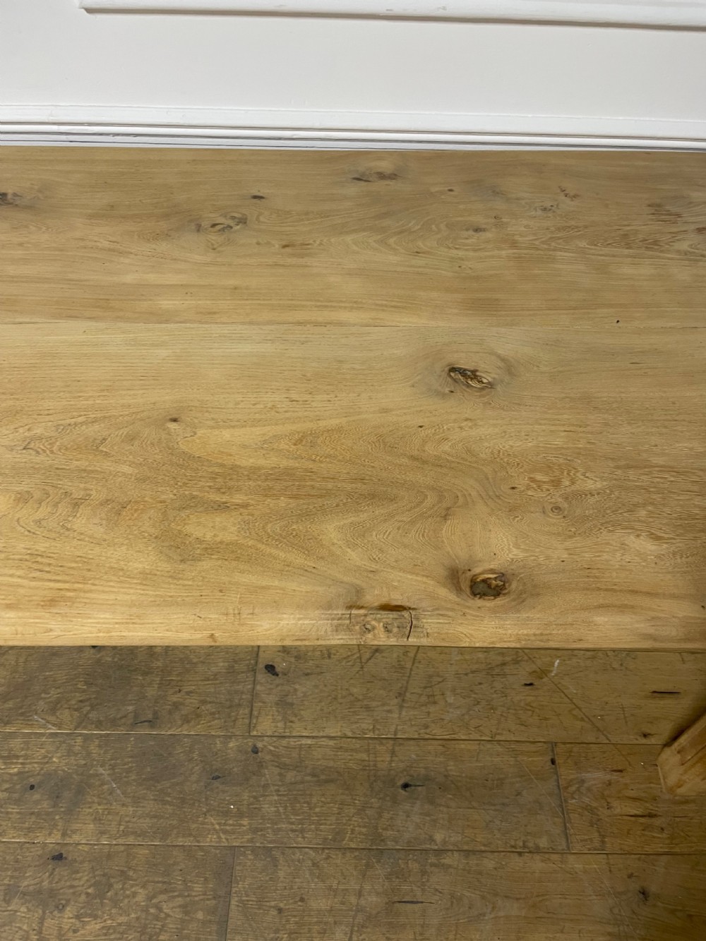 Scrubbed elm farmhouse table  View V