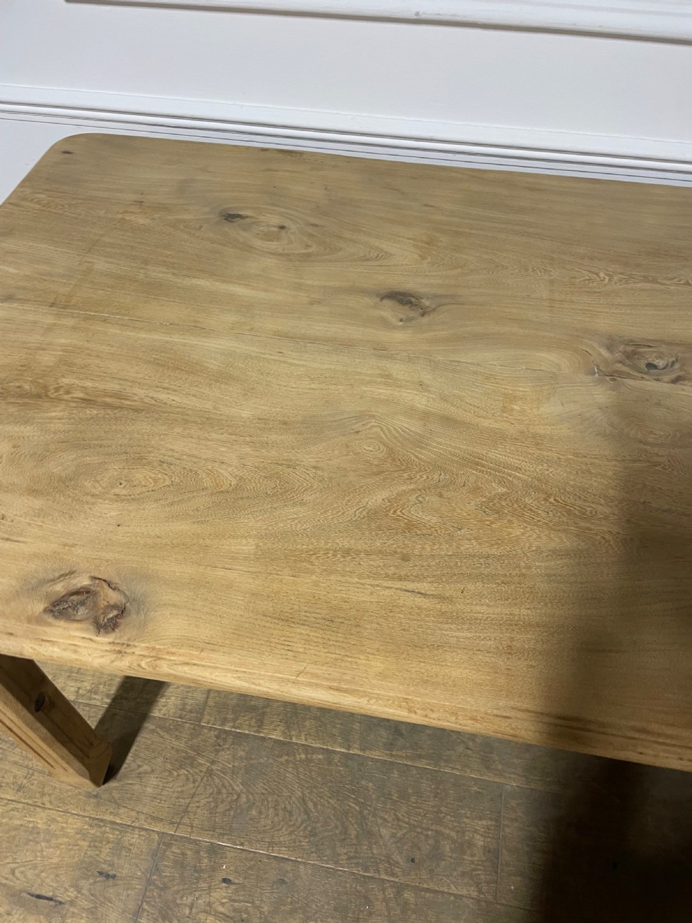 Scrubbed elm farmhouse table  View VI