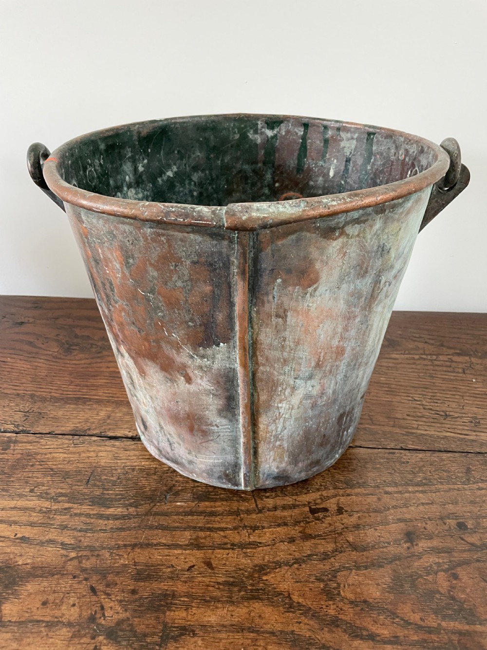 Antique copper bucket 