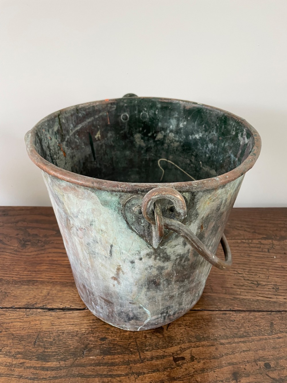 Antique copper bucket  View II