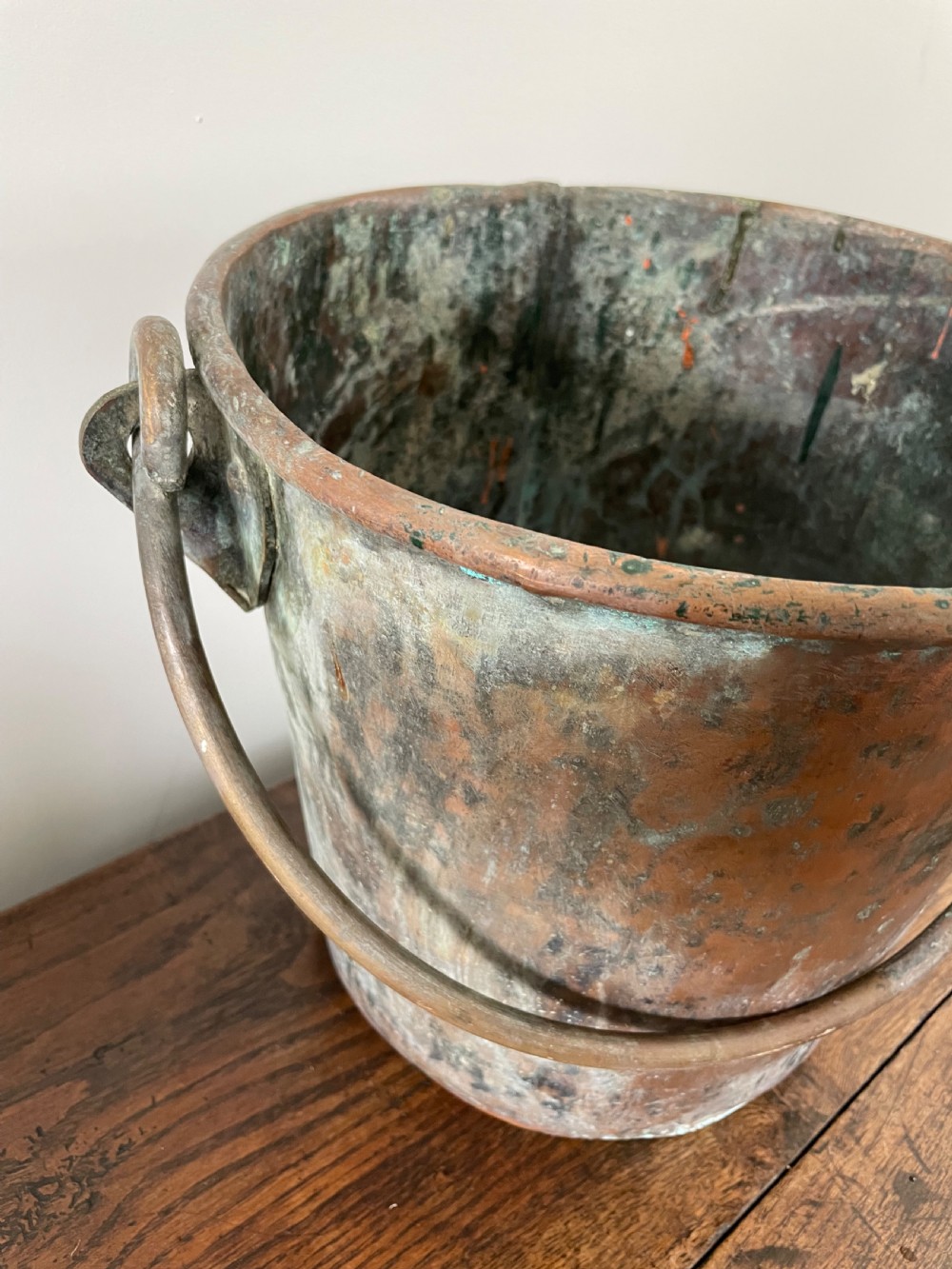 Antique copper bucket  View VI