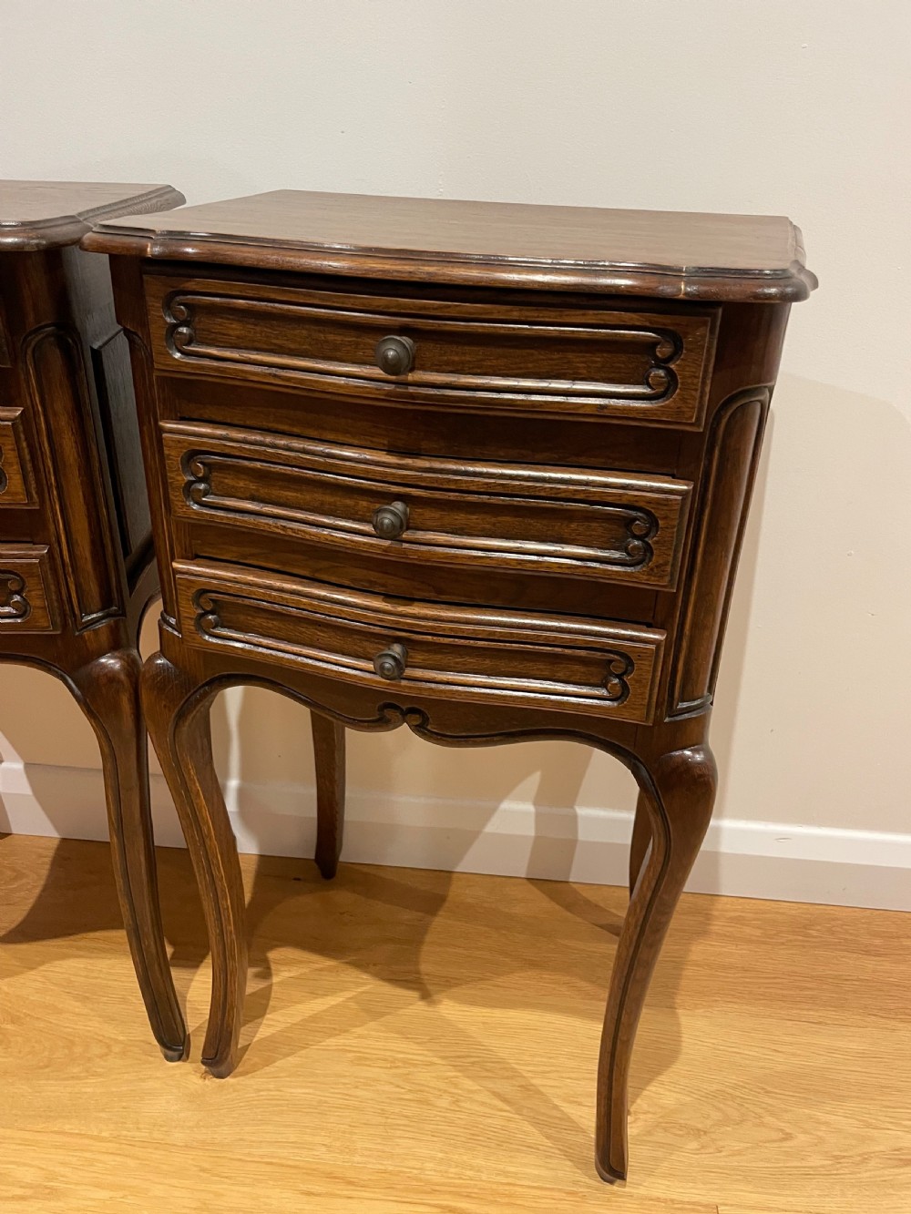 Pair of oak bedside cabinets  View II