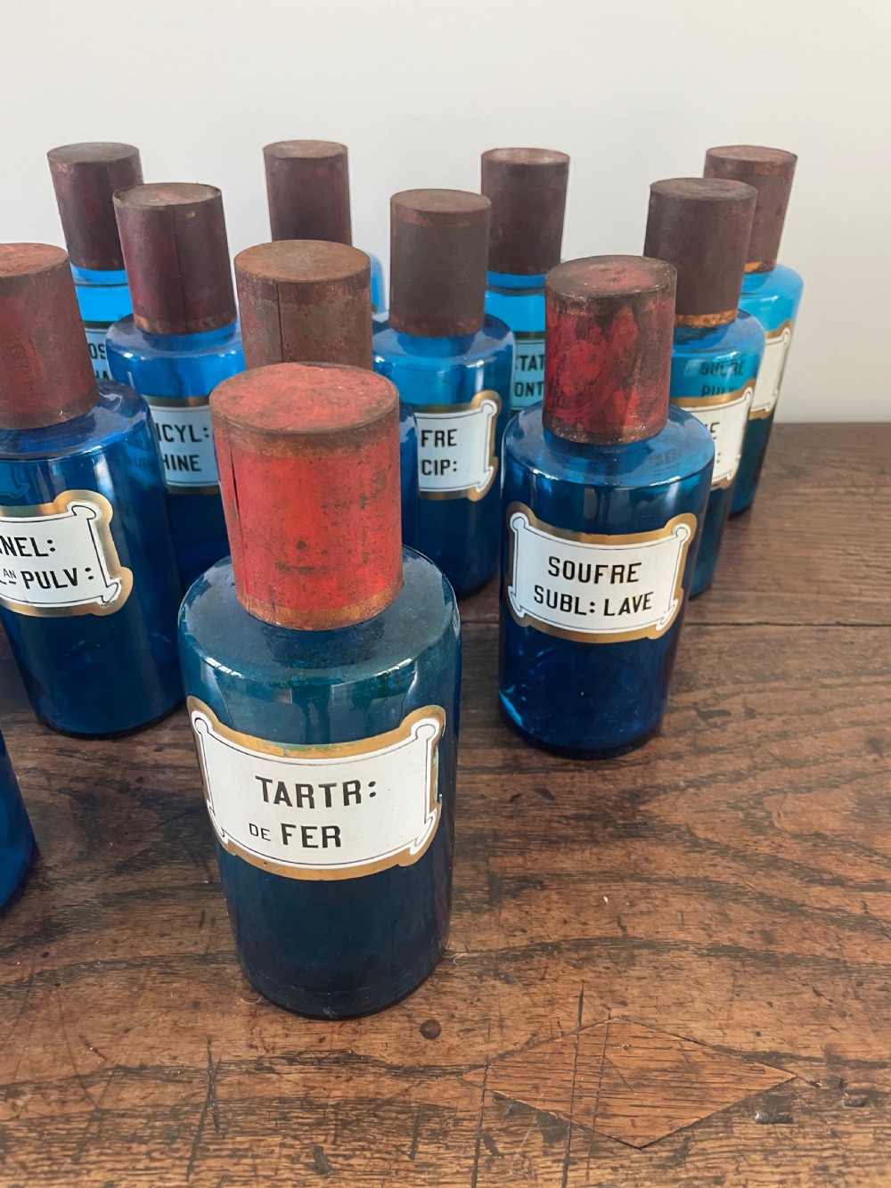Collection of 17 apothecary bottles  View II