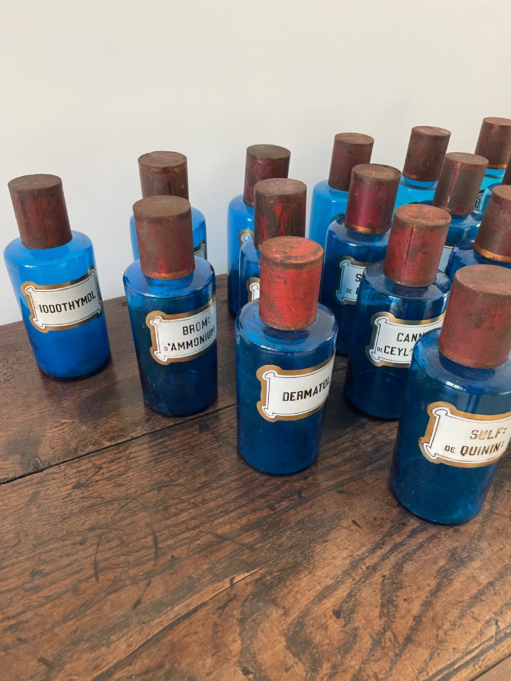 Collection of 17 apothecary bottles  View III