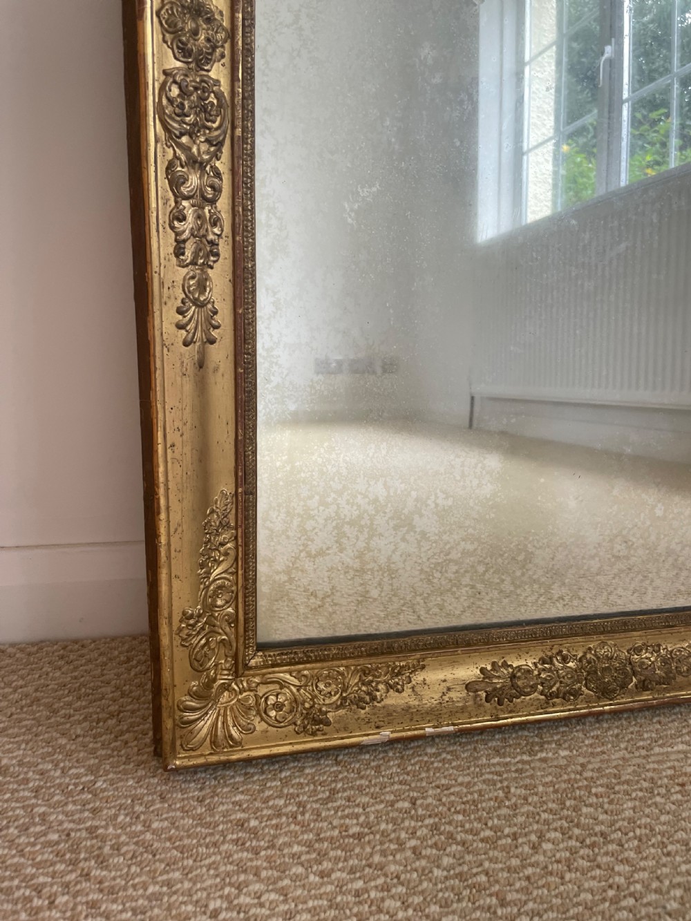 19th century gilt mirror  View V