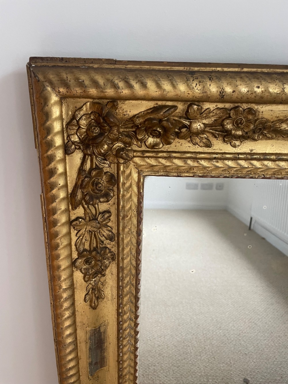 French gilded wall mirror  View II