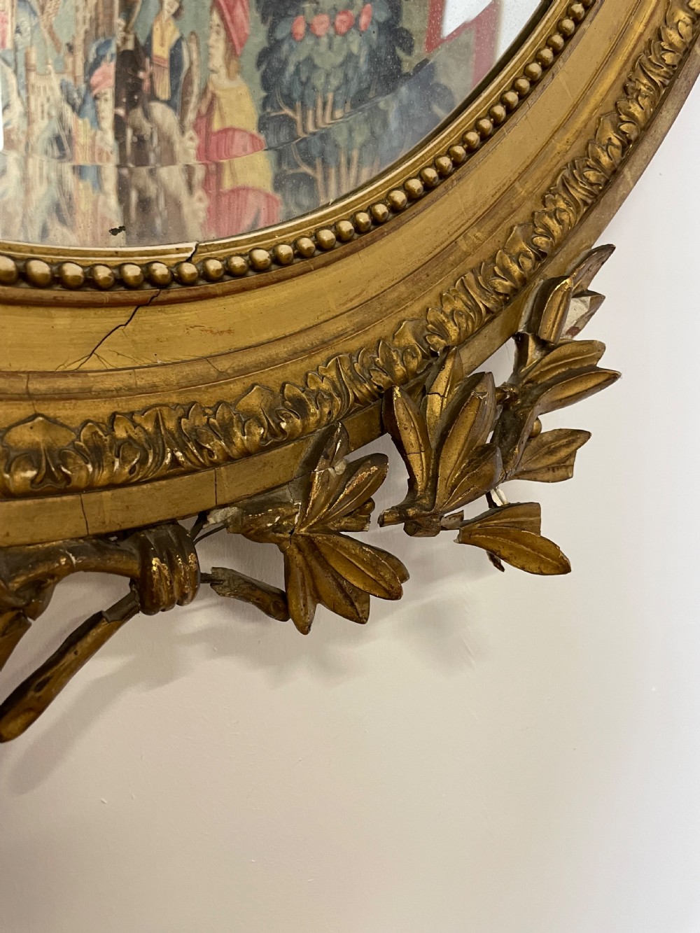 Napoleon III large oval gilt mirror  View II