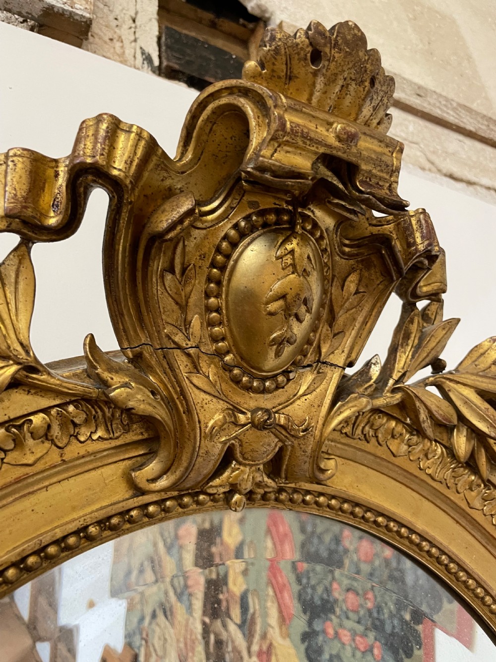 Napoleon III large oval gilt mirror  View VII