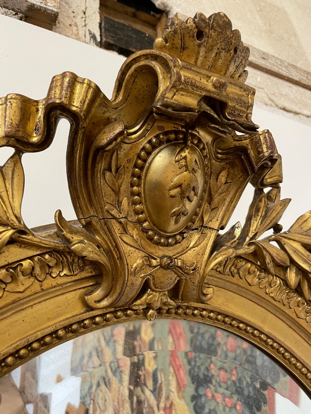 Napoleon III large oval gilt mirror  View VIII