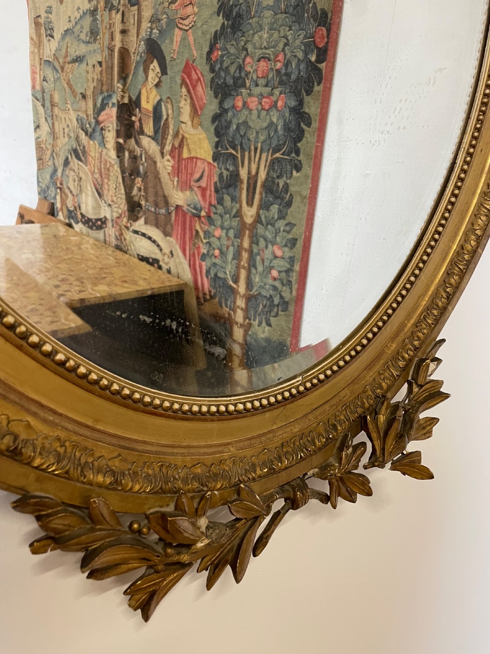 Napoleon III large oval gilt mirror  View X