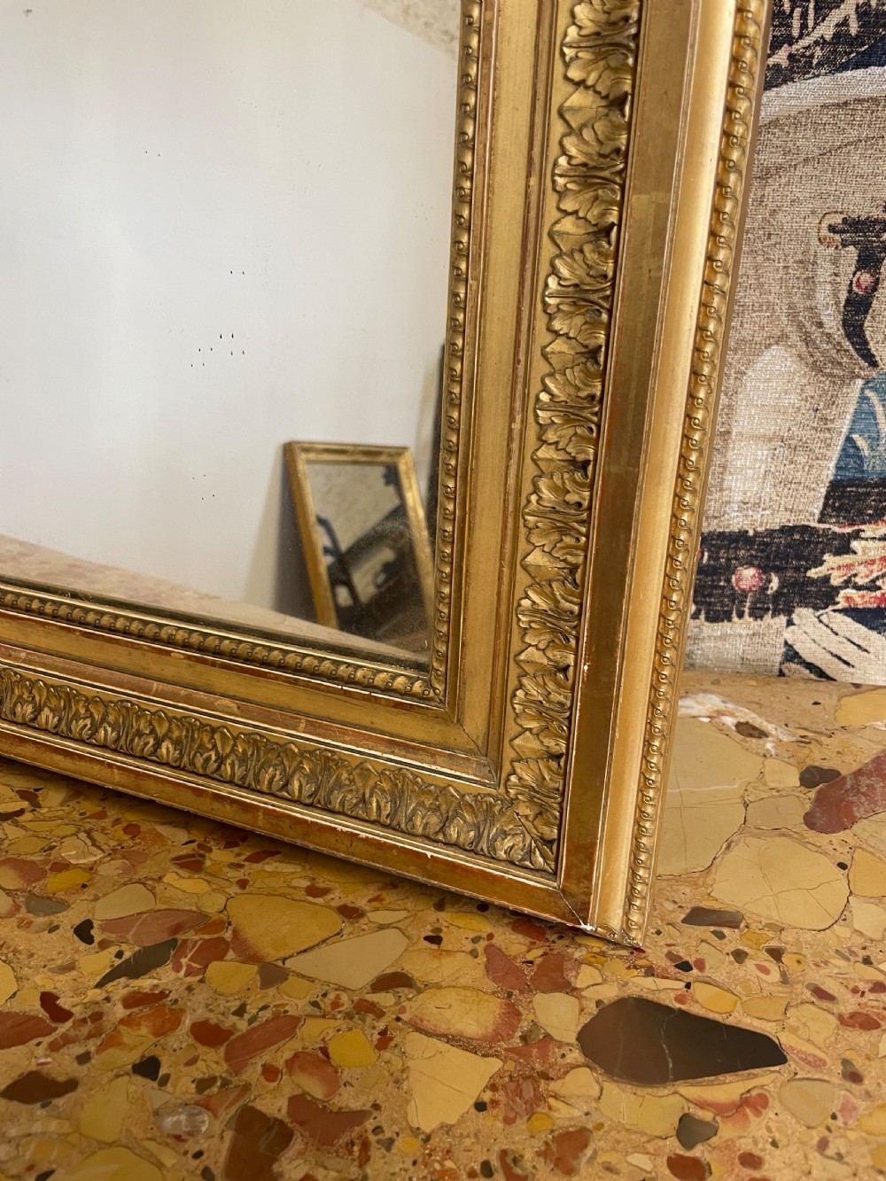 Antique gilded overmantle  View II