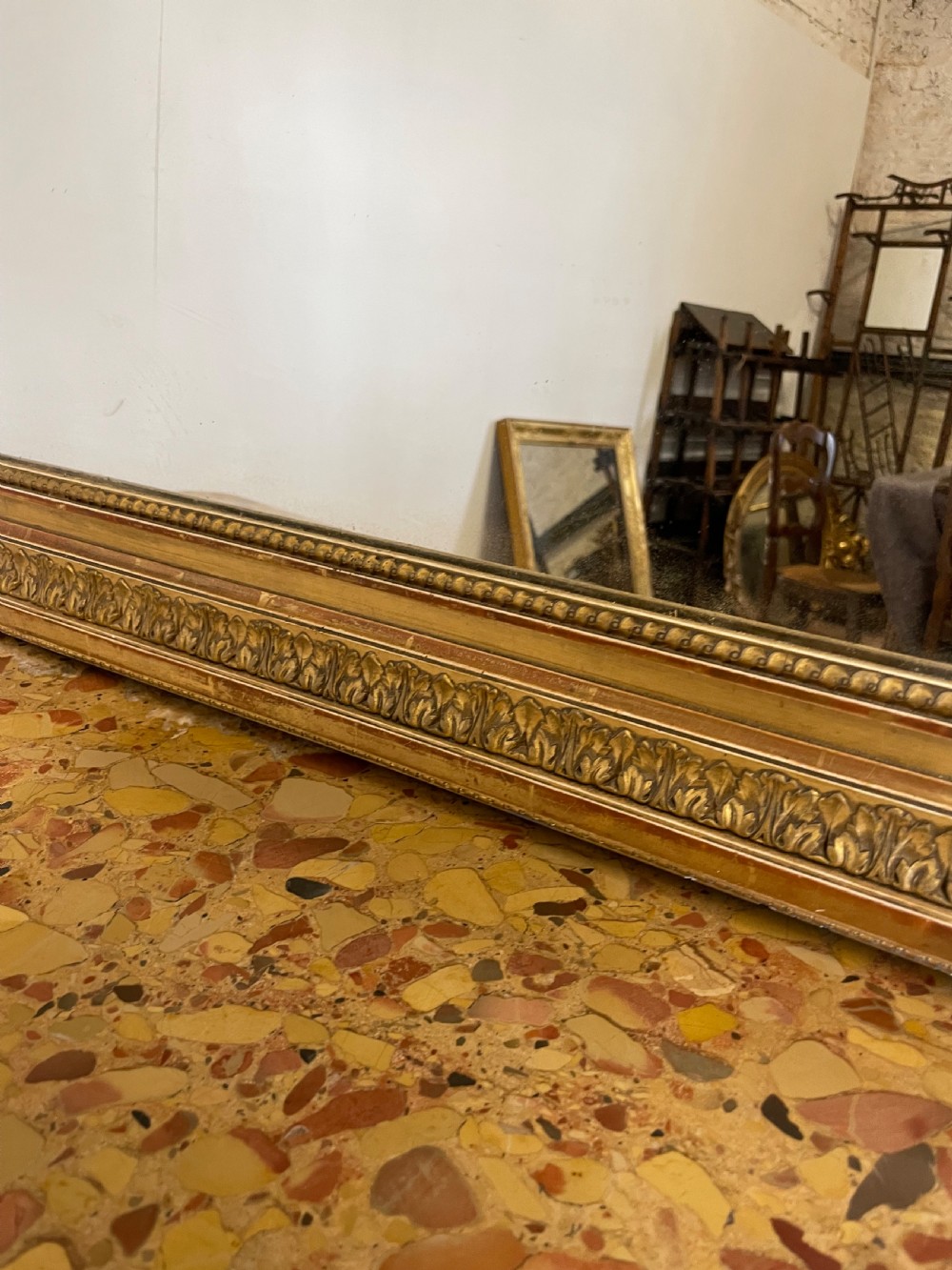 Antique gilded overmantle  View III