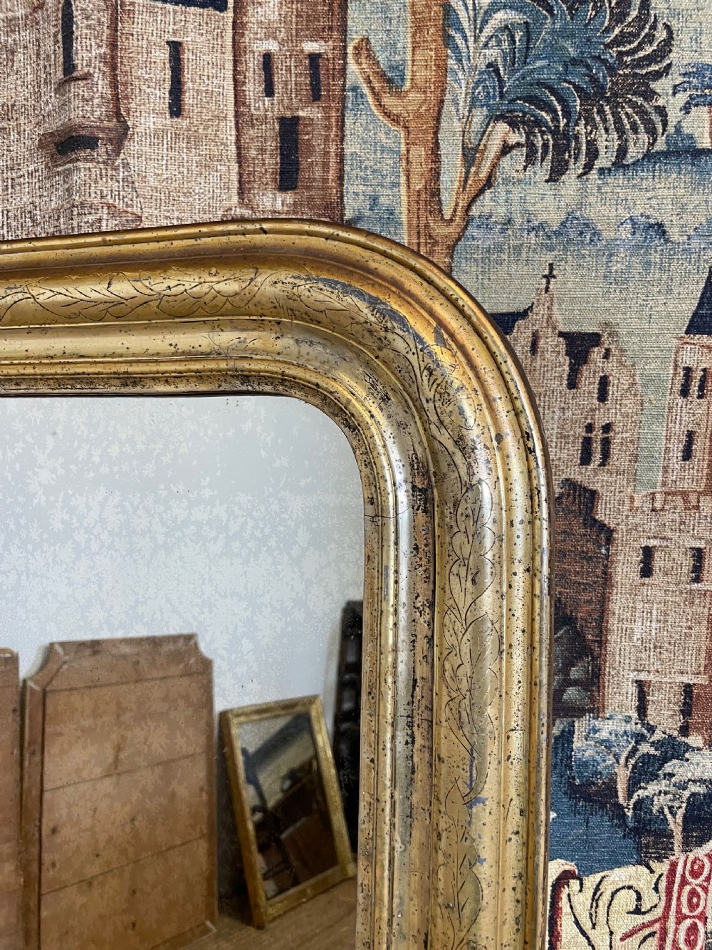 Small arched top gilt mirror  View IV