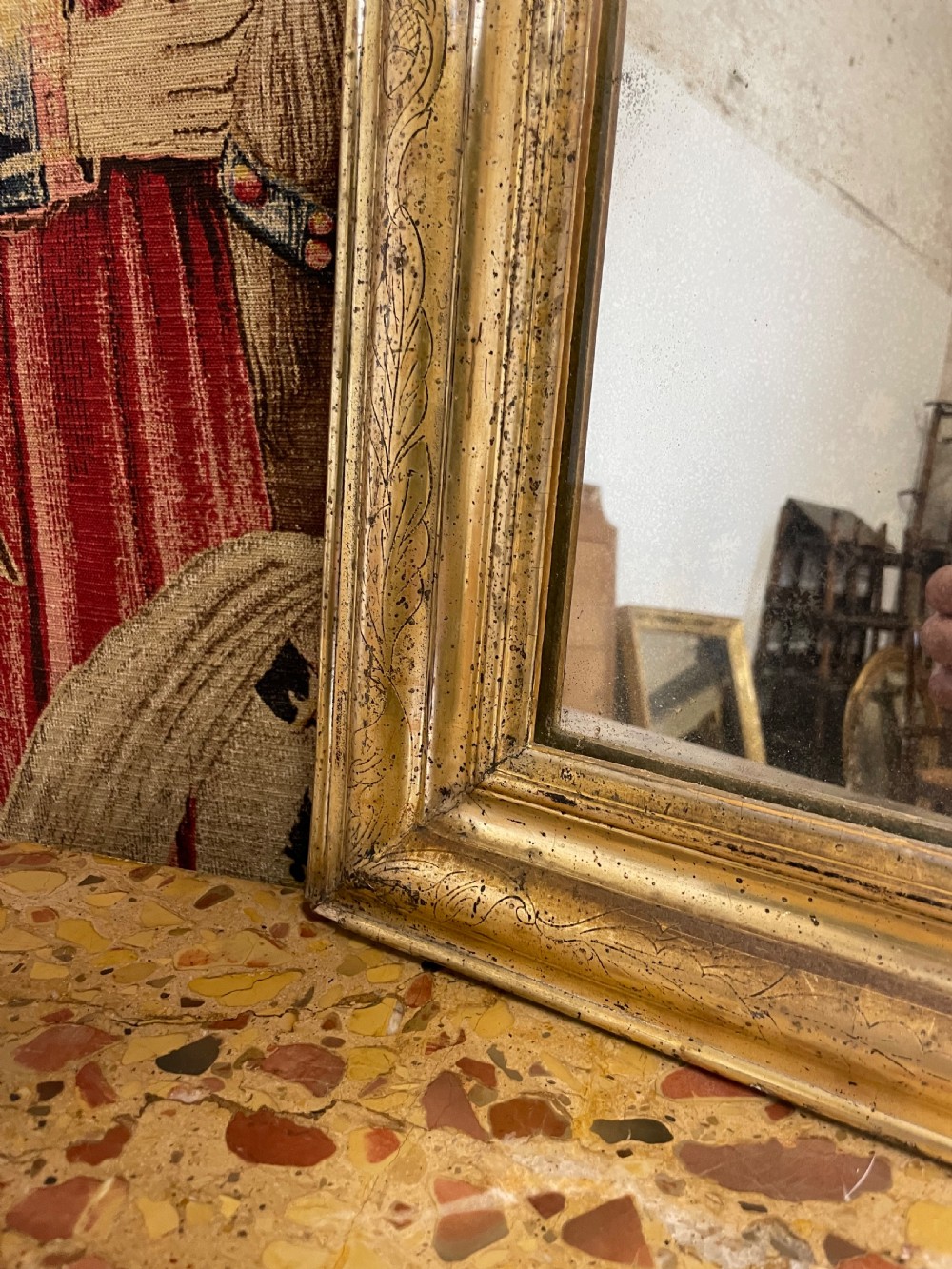 Small arched top gilt mirror  View VI