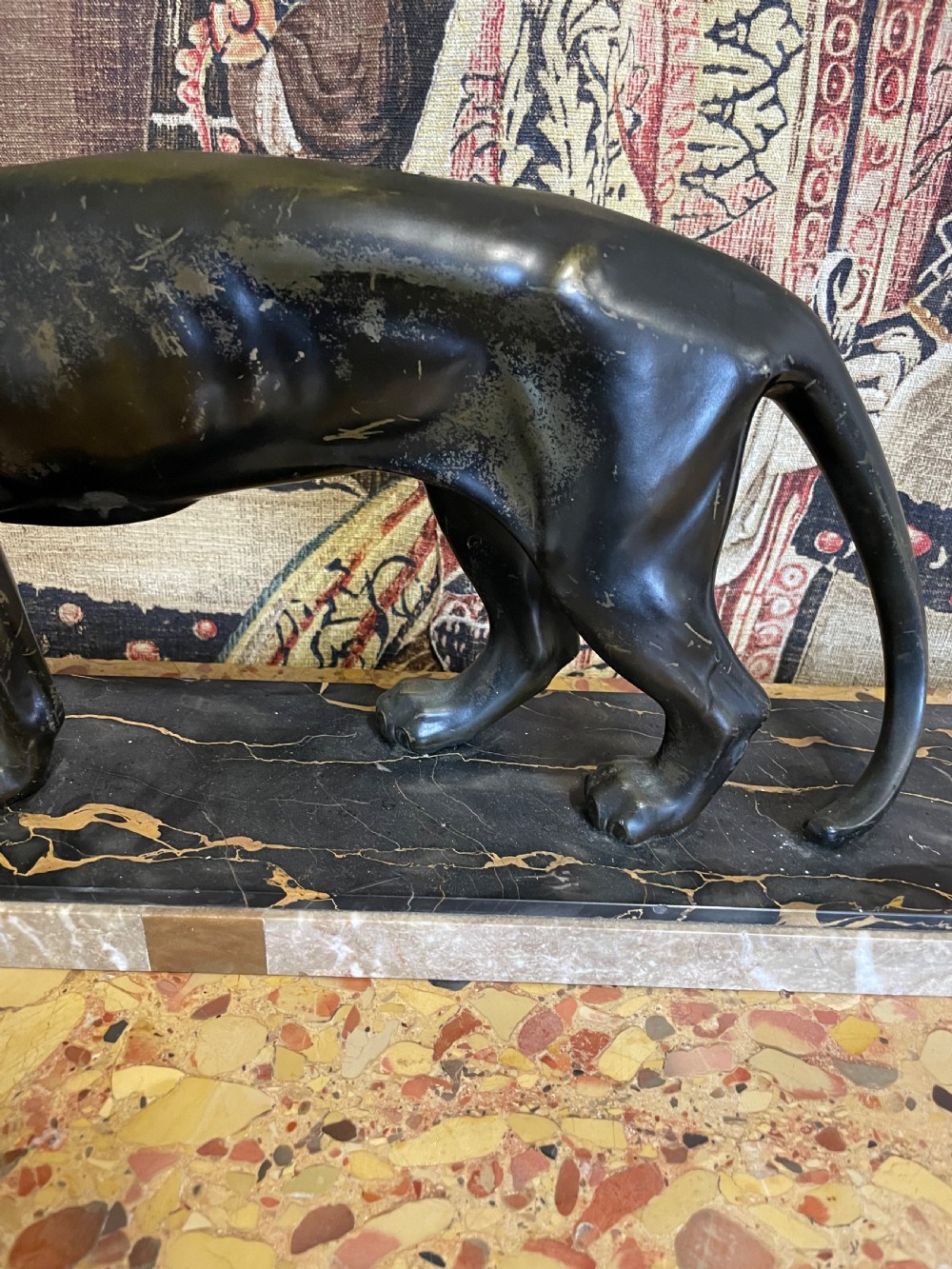 Art Deco spelter panther by M Font  View VII