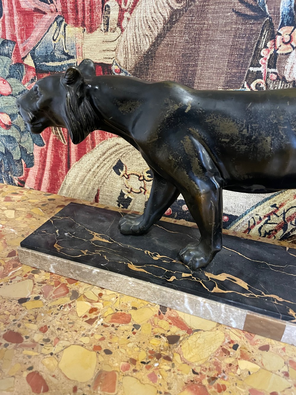 Art Deco spelter panther by M Font  View VIII