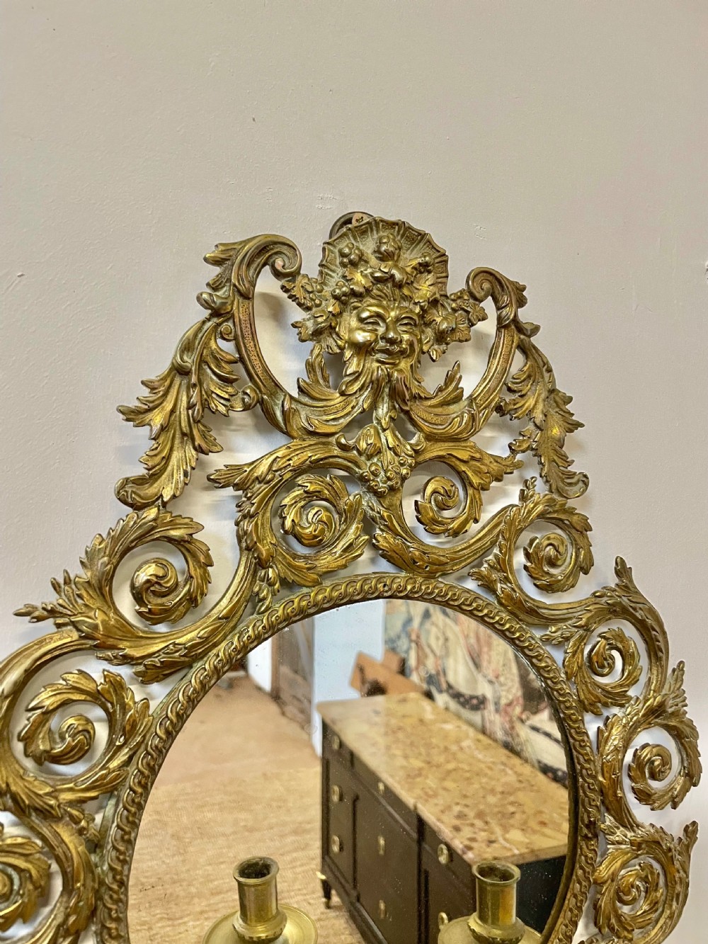 Pair of brass Girandole mirrors  View IV