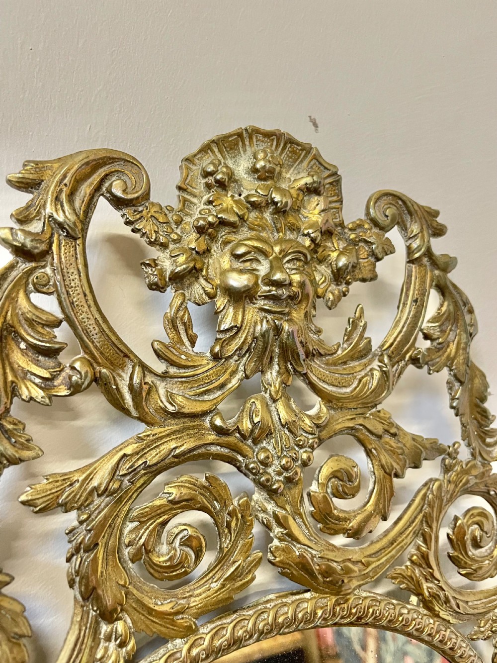 Pair of brass Girandole mirrors  View V