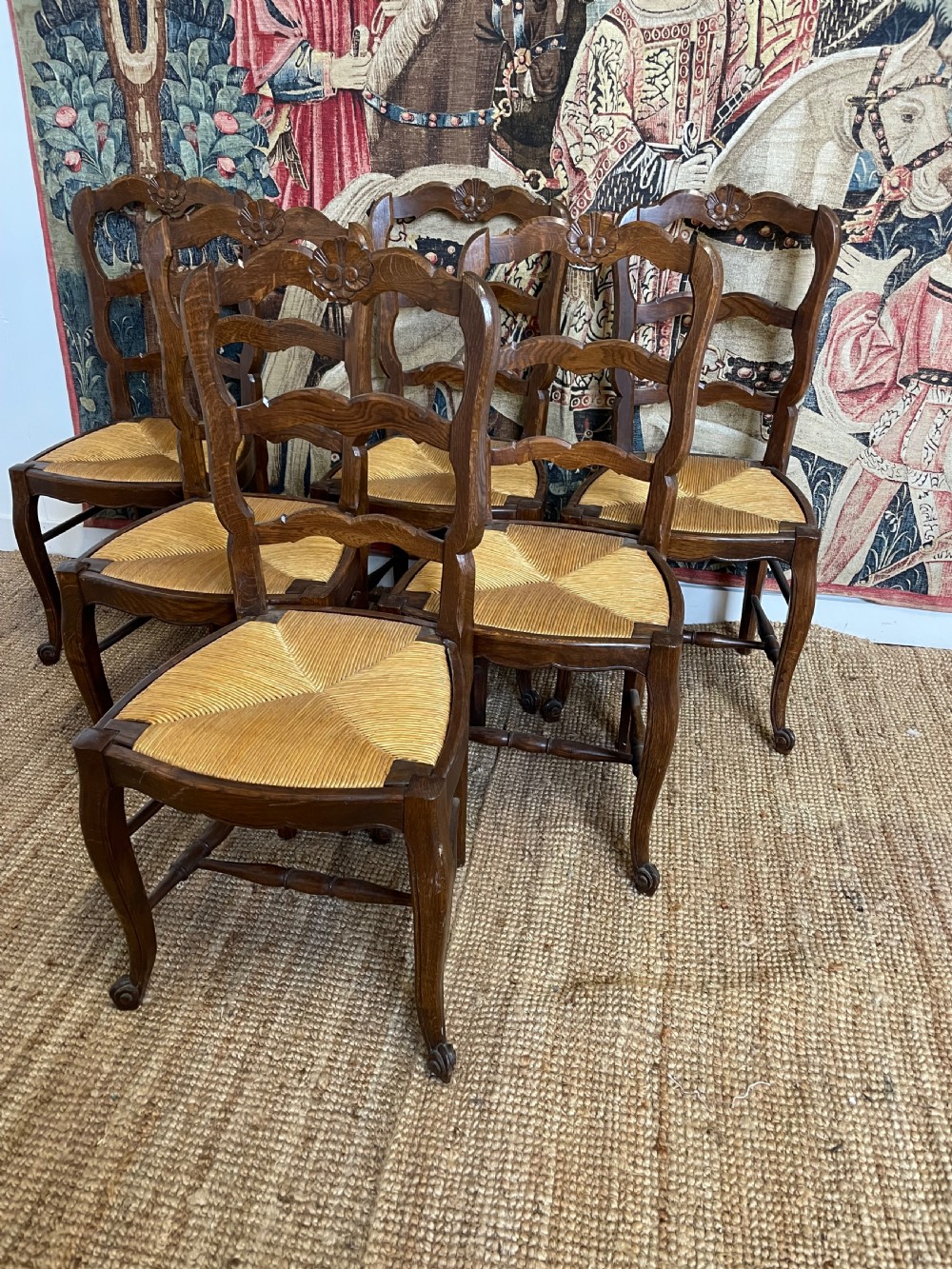 Set 6 oak chairs  View II