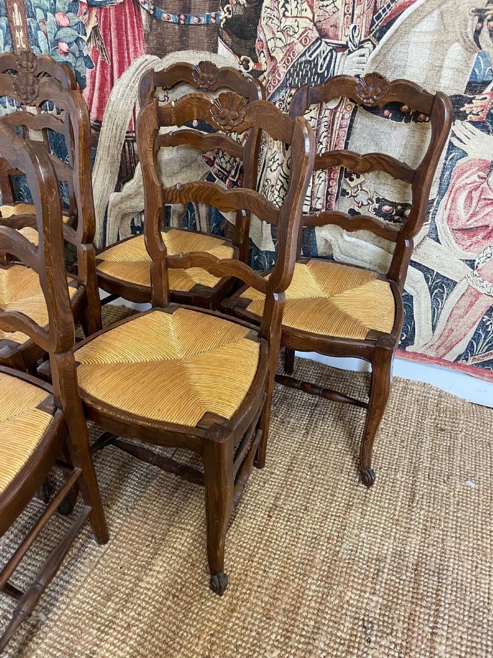 Set 6 oak chairs  View III