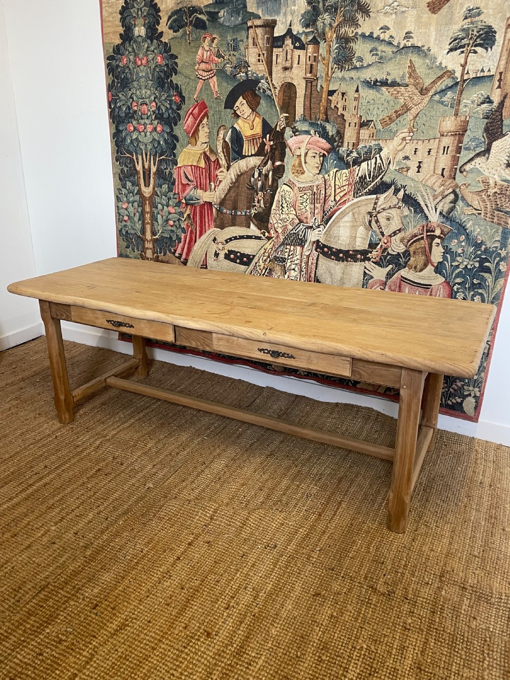 Scrubbed oak farmhouse table 