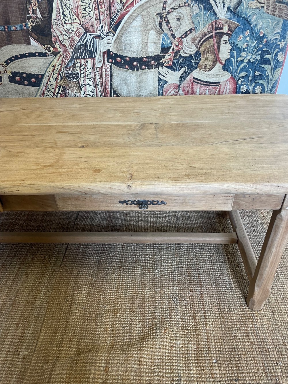 Scrubbed oak farmhouse table  View III