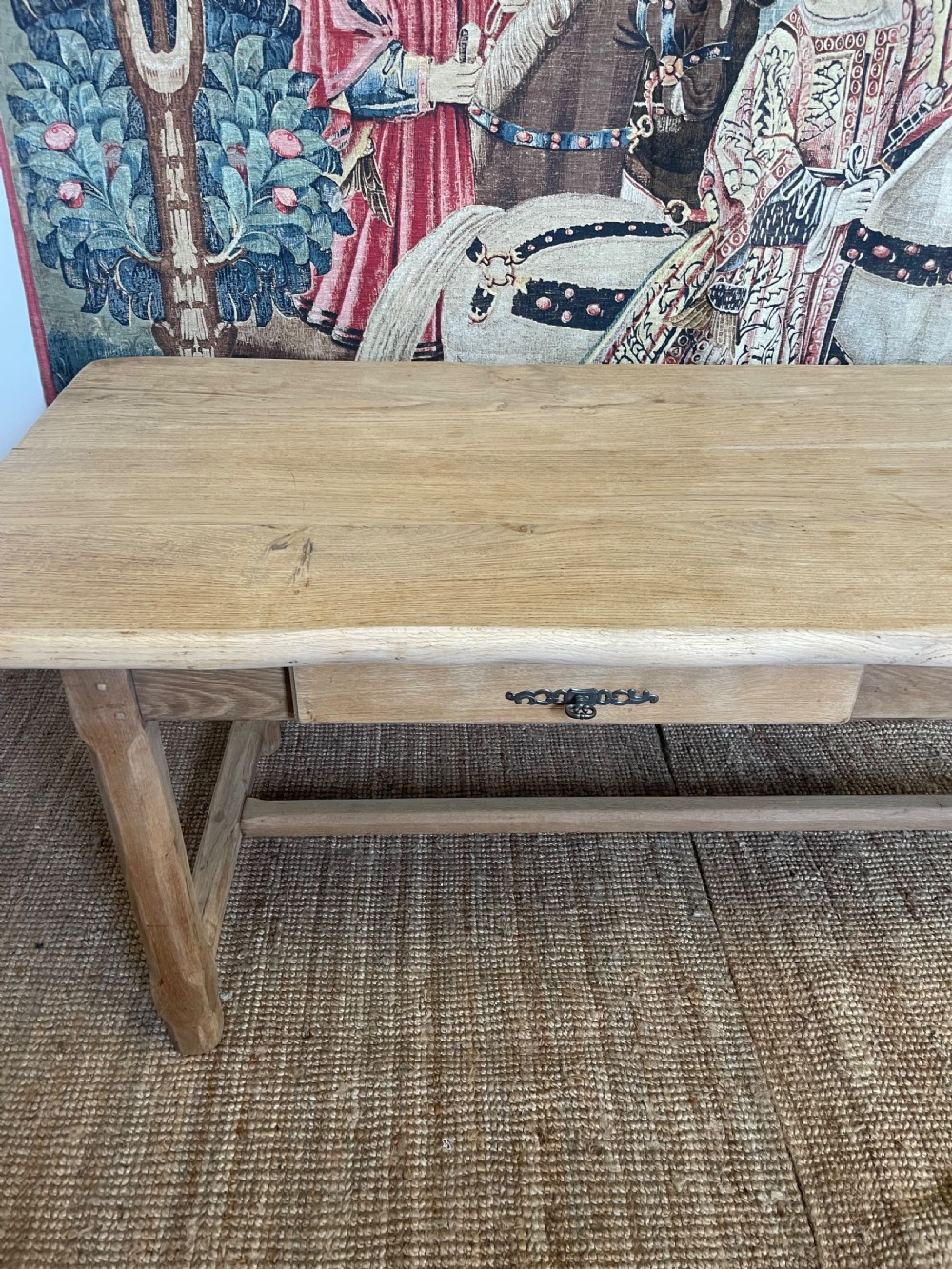 Scrubbed oak farmhouse table  View V