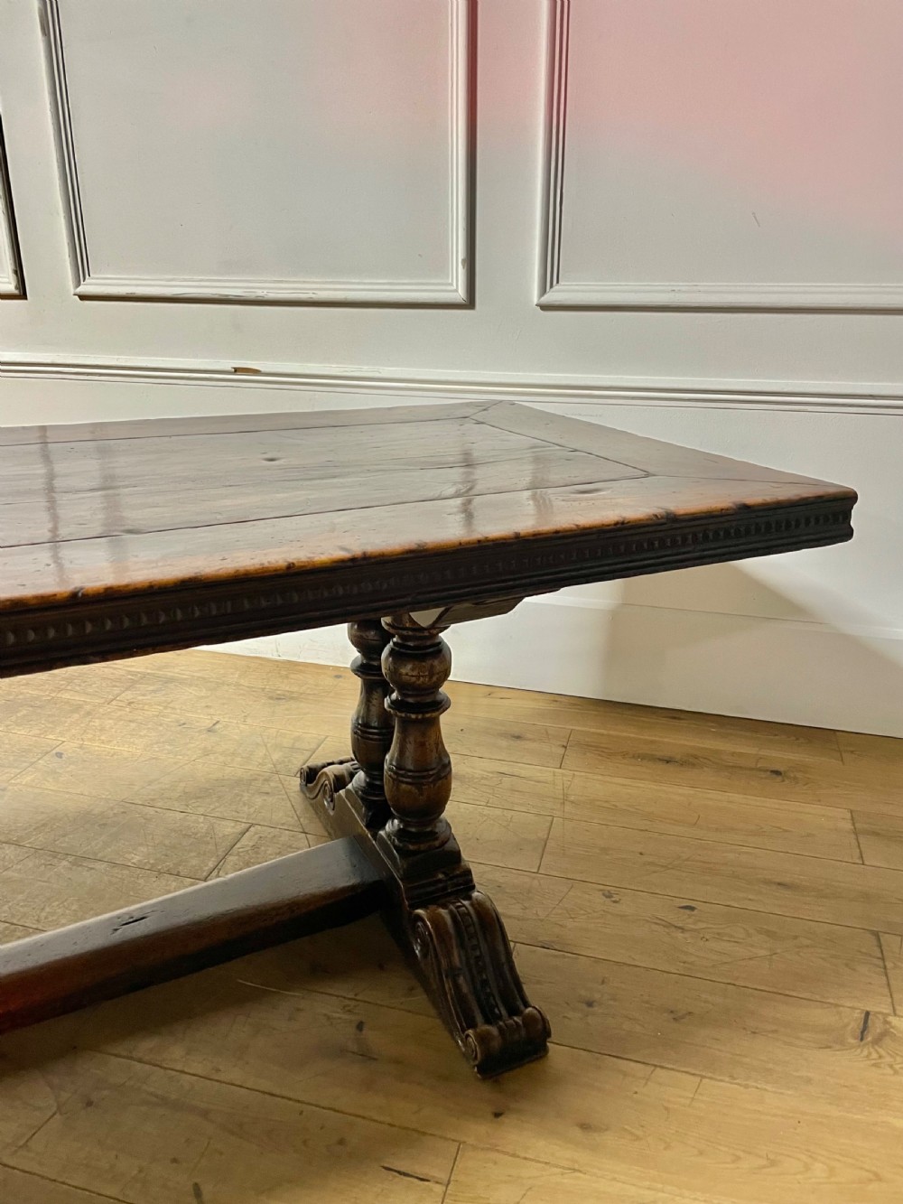 Walnut refectory table  View III