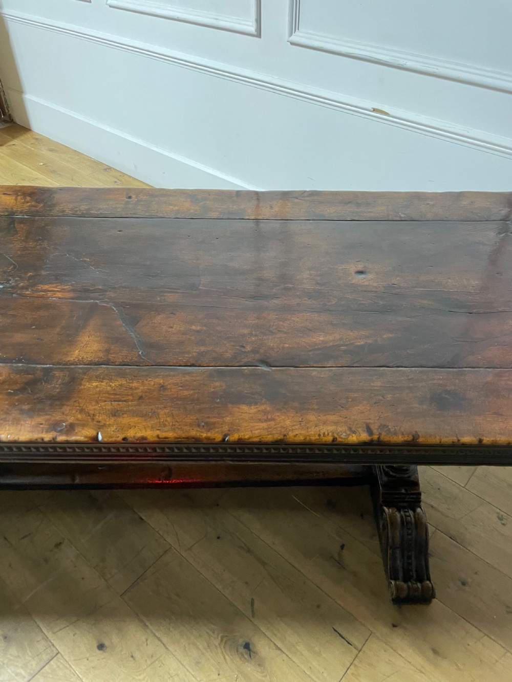 Walnut refectory table  View V