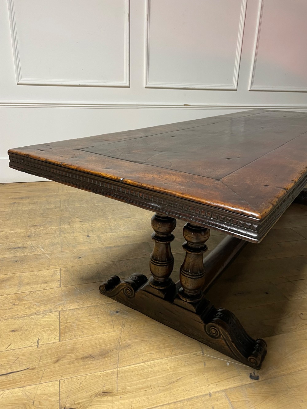 Walnut refectory table  View IX