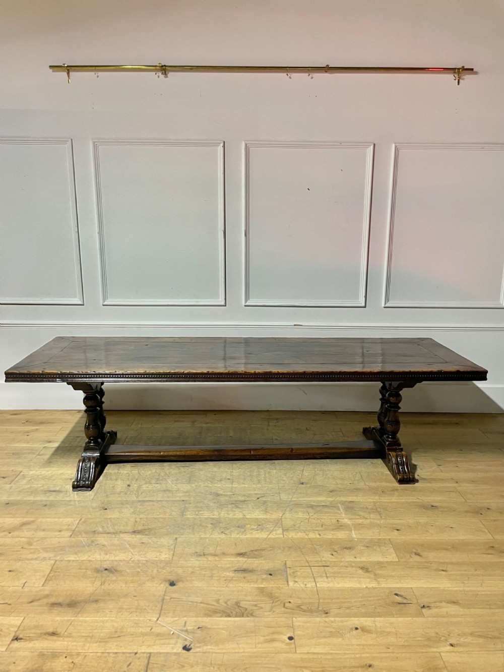 Walnut refectory table  View X